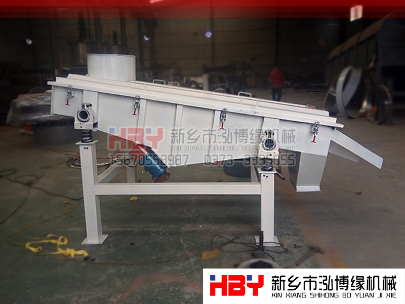 福建厦门环保材料大倾角直线筛粉机准备发货 请注意查收